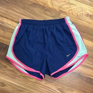 Nike dri-fit blue/pink/teal shorts